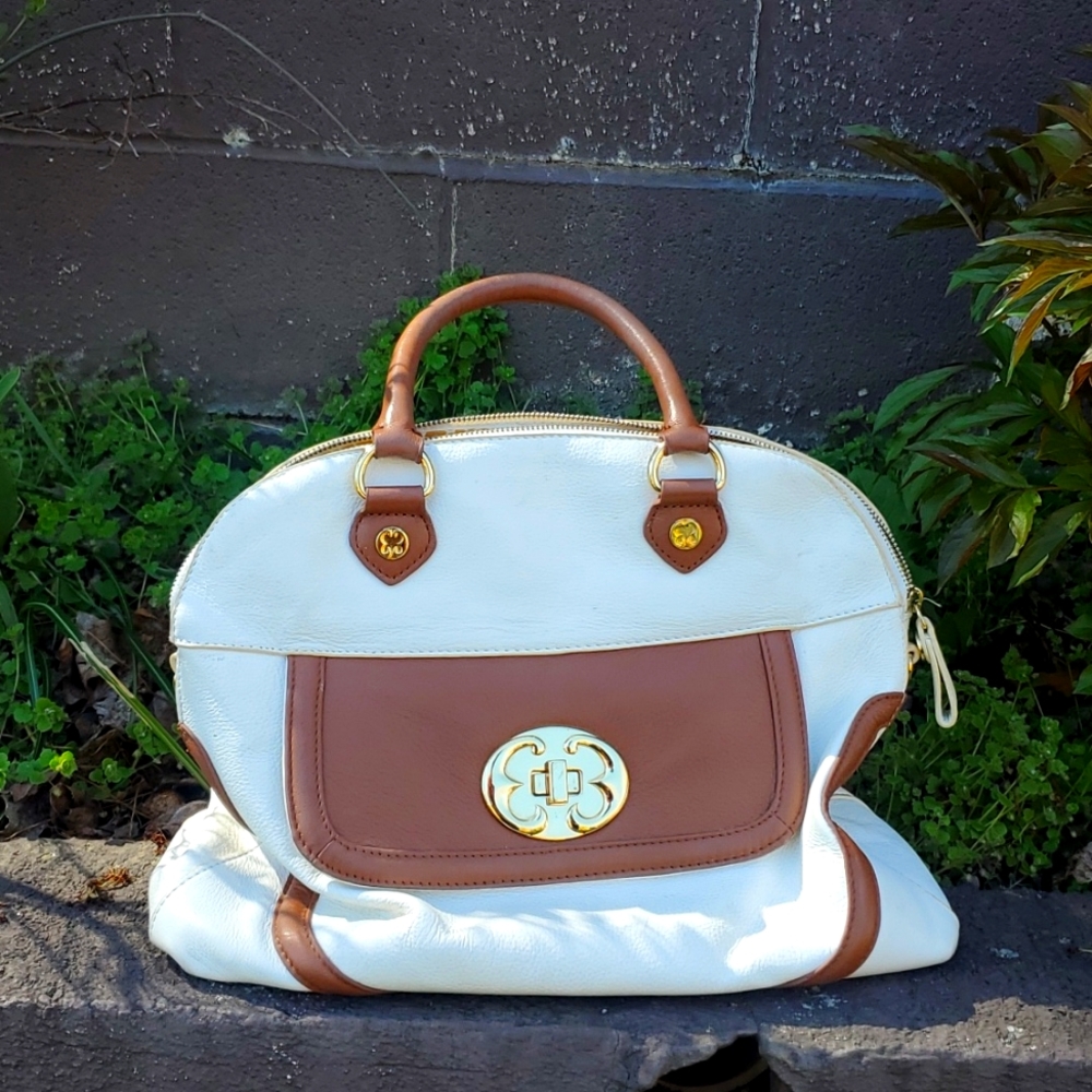 Emma fox white and brown leather bag